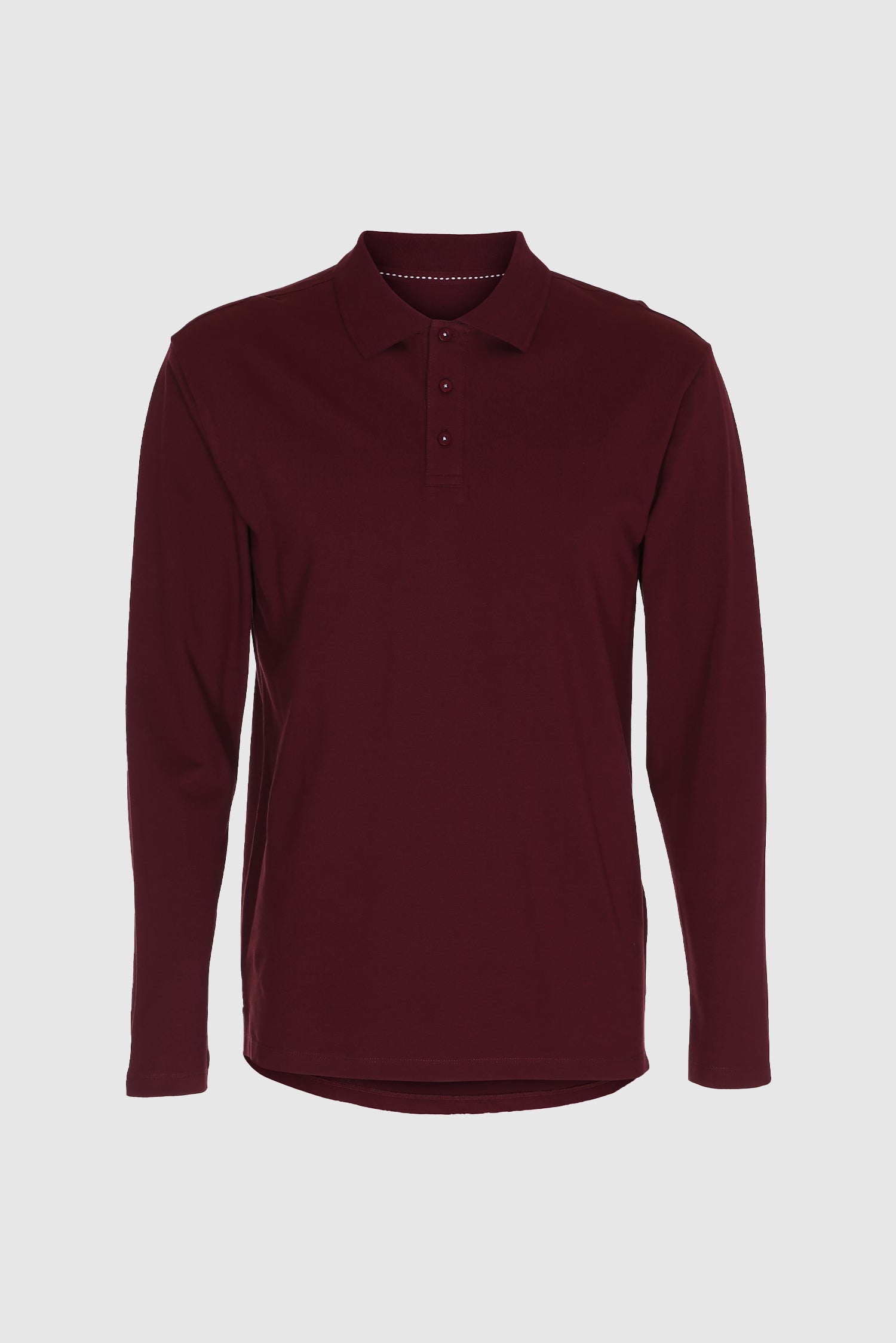 Performance Polo Long Sleeve, Bordeaux