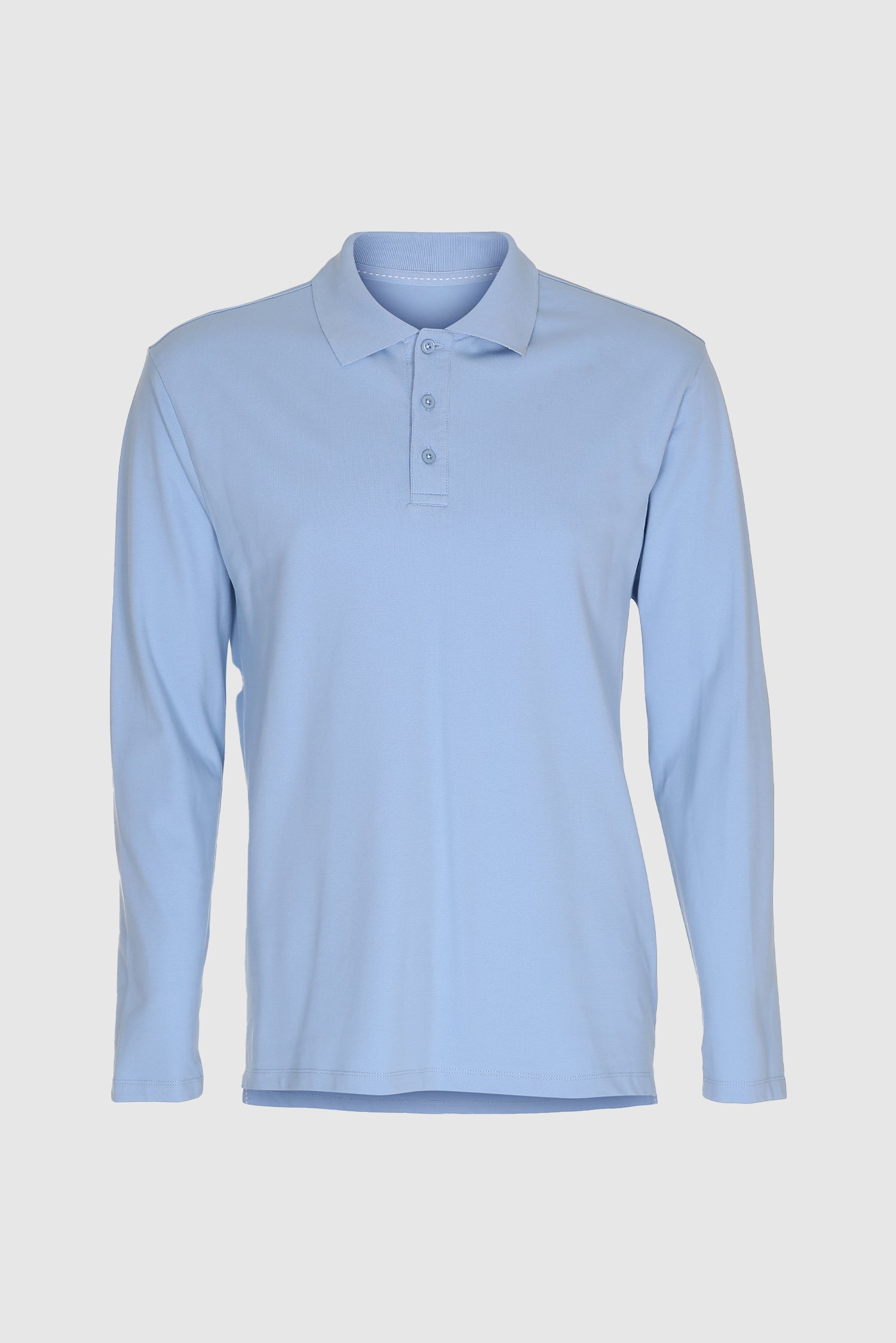 Performance Polo Long Sleeve, Sky Blue