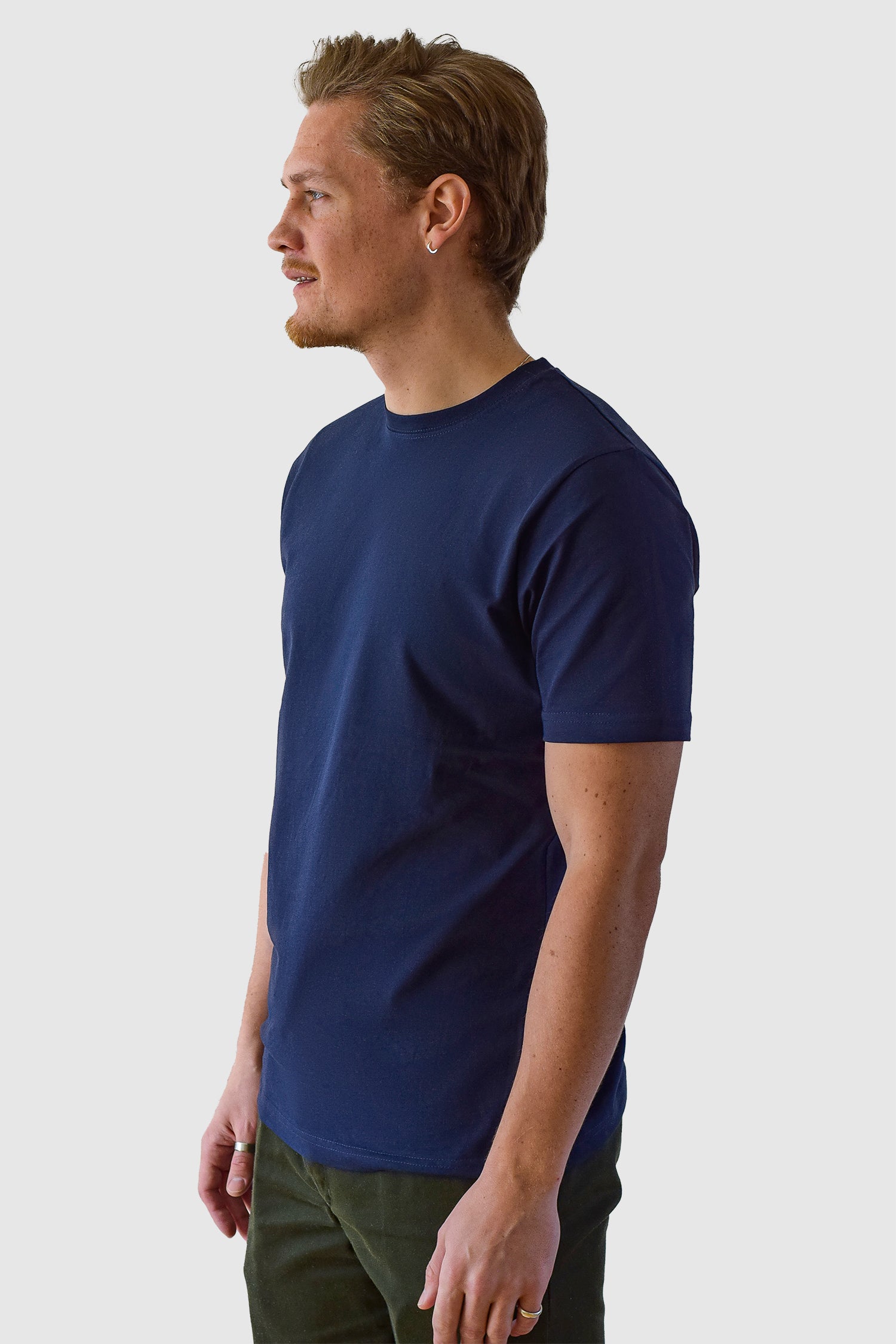 Organic Basic T-shirt, Navy Blue