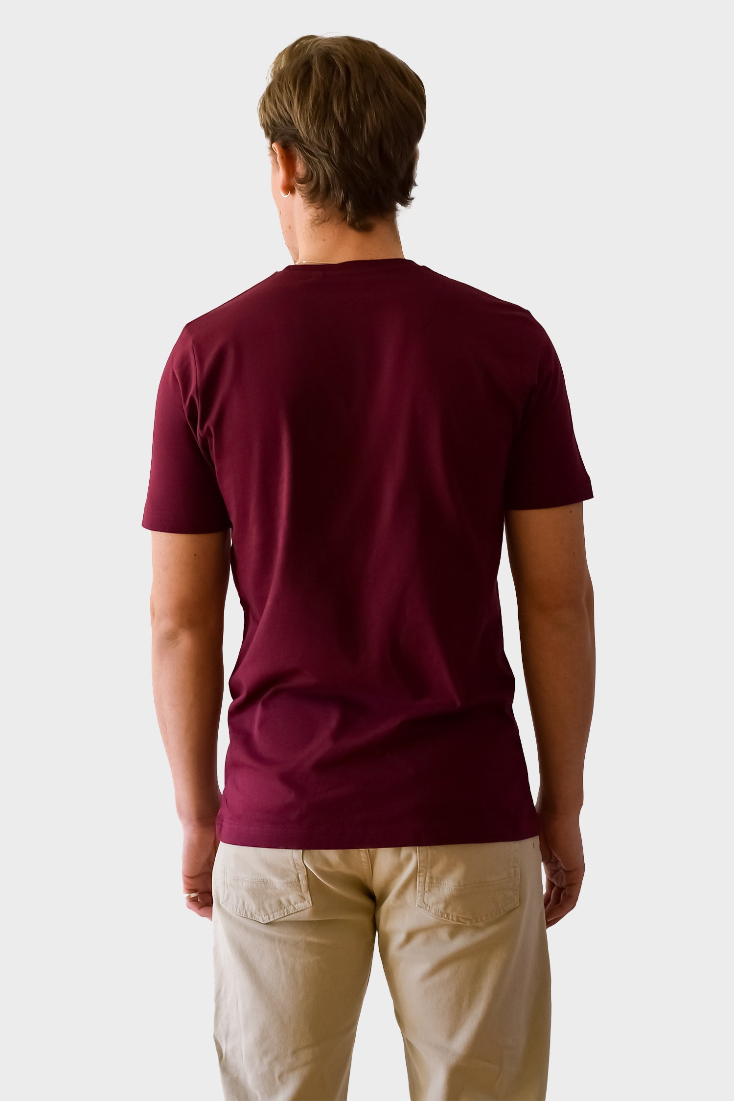 Organic Basic T-shirt, Bordeaux