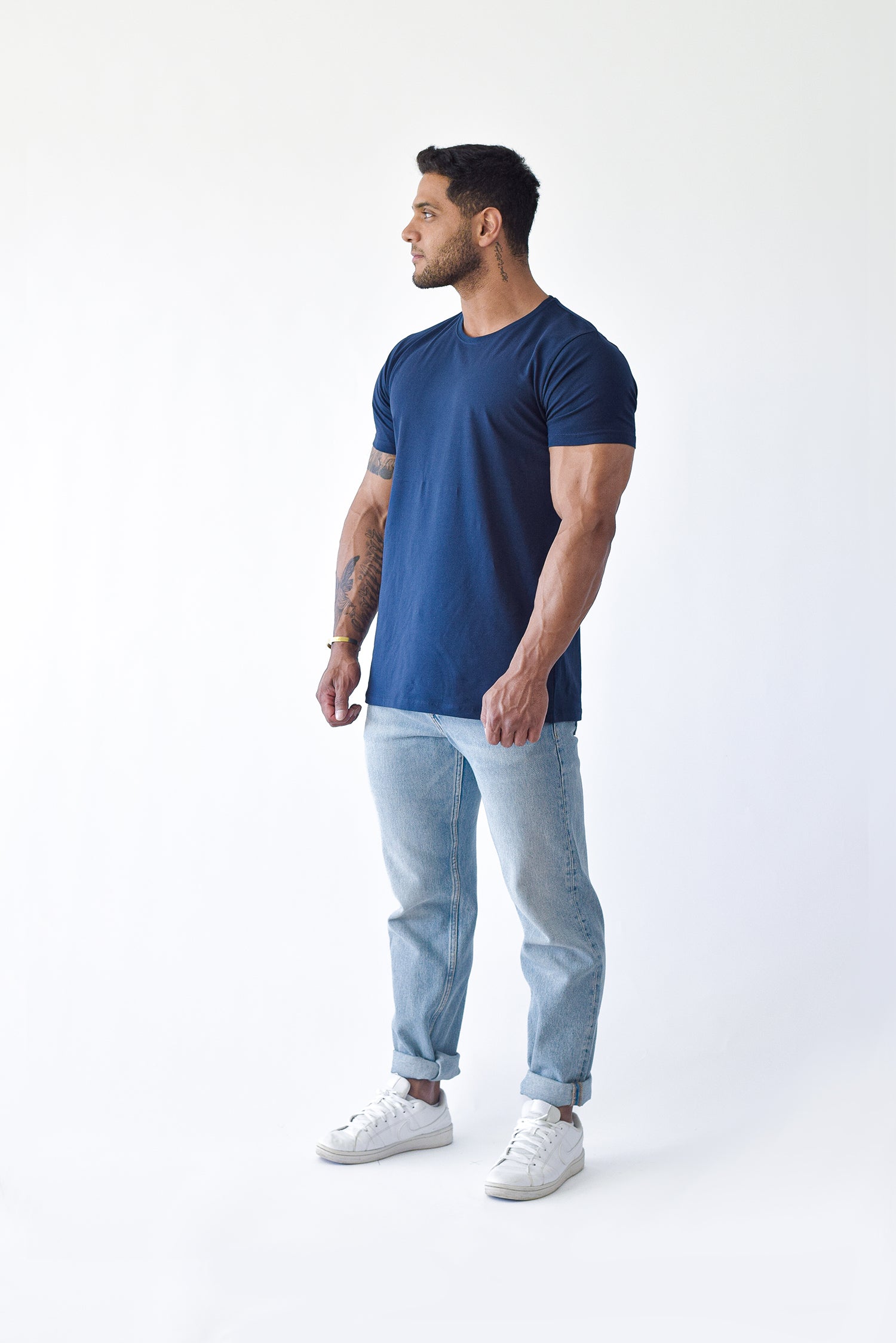 Muscle Fit T-shirt, Navy Blue