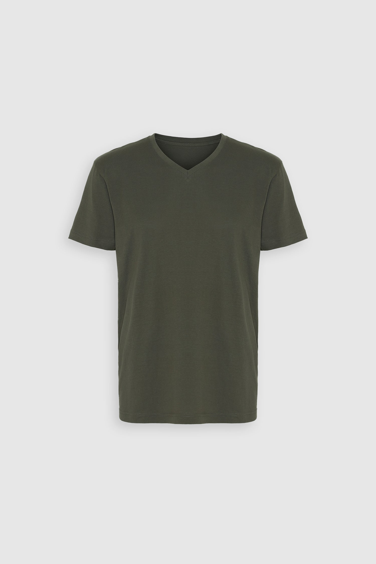 Ekologisk V-ringad T-shirt, Army